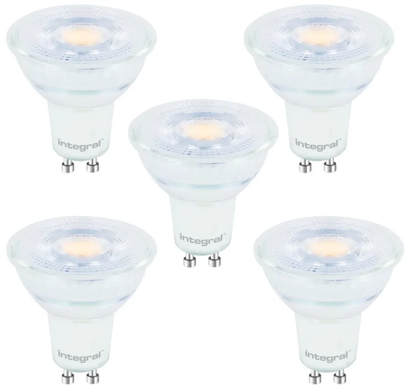 5 Pack - Integral GU10 LED Spot - 3.6W - 2700K Warm Wit - Non Dimmable von Integral LED – Produktfoto