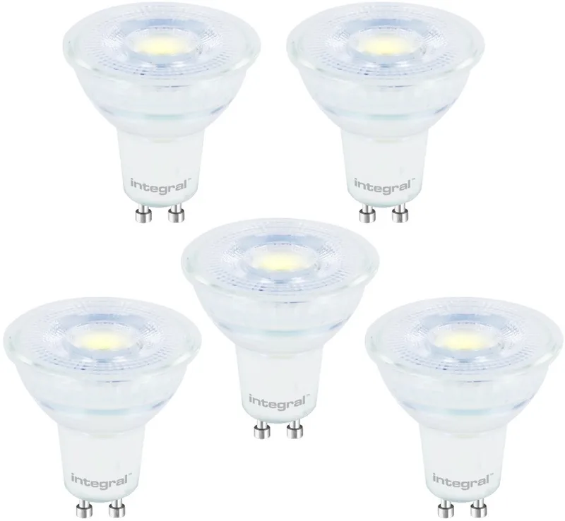 5 Pack - Integral GU10 LED Spot - 3.6W - 4000K Neutraal Wit - Non Dimmable by Integral LED – product photo