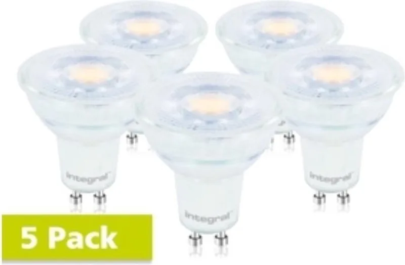 5 Pack - Integral GU10 LED Spot - 3,6W - 6500K Daglicht wit - Dimmable by Integral LED – product photo