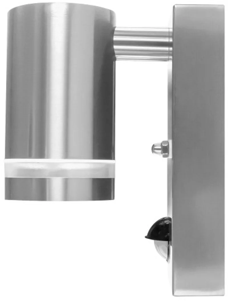 buiten wandlamp met sensor IP54 voor 1x GU10 LED lamp (niet inbegrepen) Buitenlamp | GU10 | Max 1x 5W exclusief de Integral LED en Rvs – photo produit