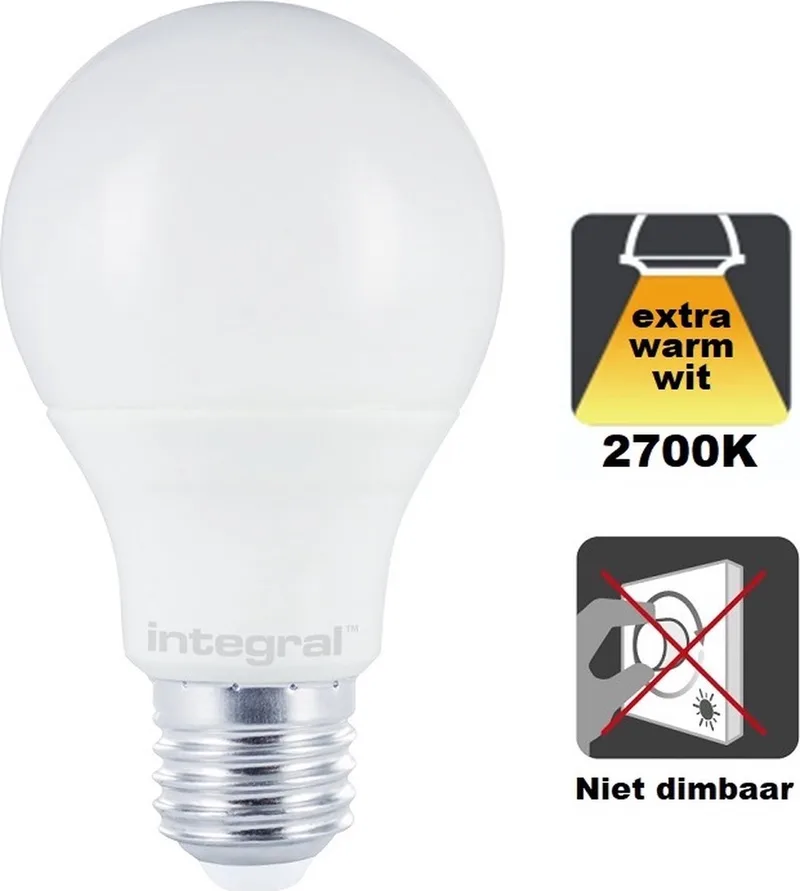 E27 LED lamp - 13,5 watt - 2700K - 1521 lumen - Frosted cover - Niet dimbaar de Integral LED – photo produit