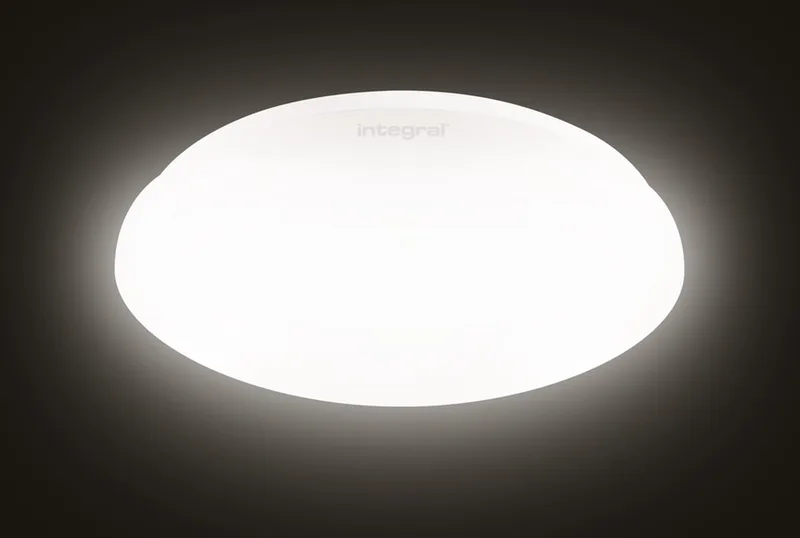 Flush Fit Plafondlamp 12W- 1200Lm-3000K von Integral LED in Weiß – Produktfoto