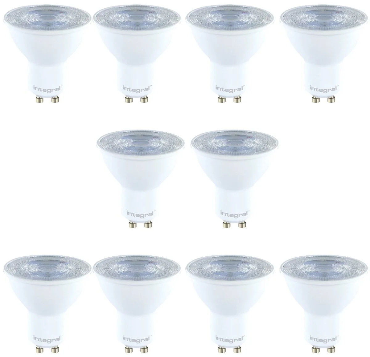 GU10 LED spot - 3,6 watt - 6500K daglicht wit - 400 lumen - dimbaar 10 pack by Integral LED – product photo