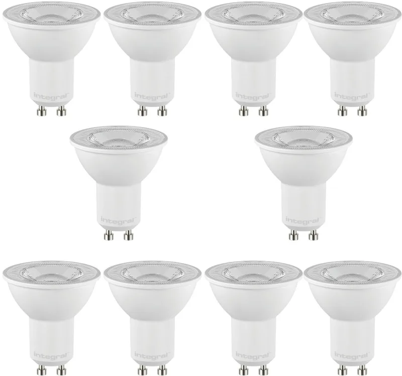 GU10 LED Spot (MR16) - 4.9W - Daglicht 6500K - 10 pack von Integral LED – Produktfoto
