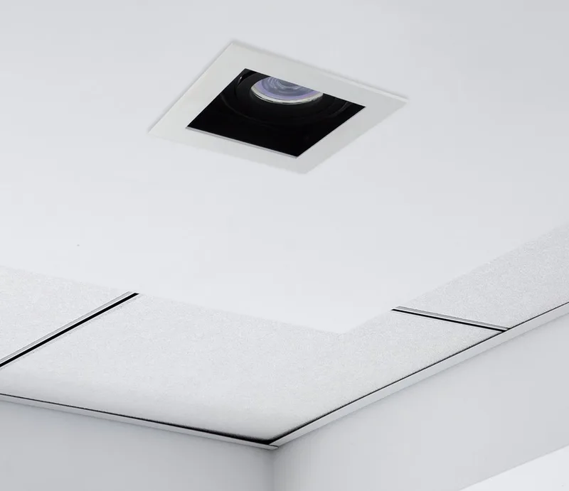 inbouwspot 10x10cm voor 1x GU10 LEDlamp 30 graden kantelbaar | zaagmaat 9x9cm | GU10 von Integral LED in Schwarz, Weiß – Produktfoto