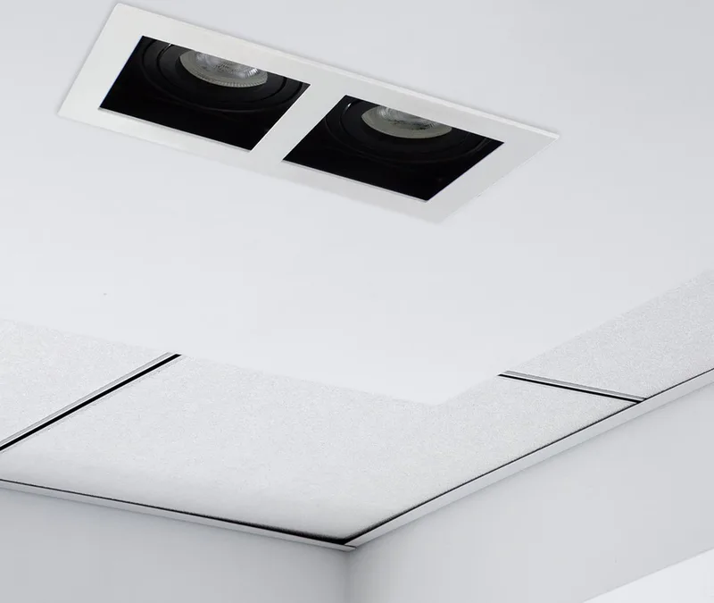 inbouwspot 18.5x10cm voor 2x GU10 LEDlamp 30 graden kantelbaar | zaagmaat 17x9cm | 2x GU10 van Integral LED in Zwart, Wit – productfoto