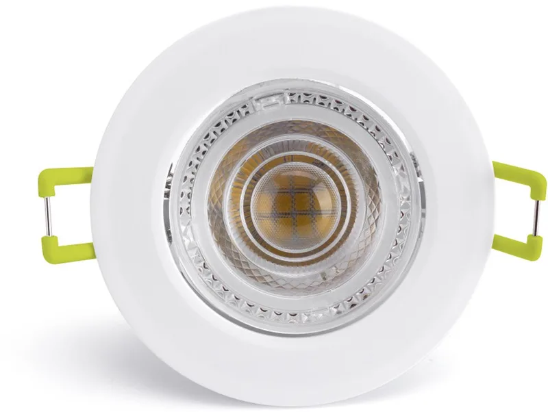 Inbouwspot 5.5W 550lm Dim-to-warm + switch IP44 Kantelbaar | Zaagmaat 6.8cm | Geen fitting | Warm Wit naar Zeer Warm Wit | 5.5 watt | 30.000 Branduren by Integral LED in Mat wit – product photo