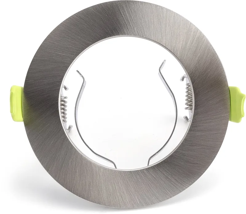 inbouwspot rond IP65 | zaagmaat 6cm | incl. GU10 fitting excl. lichtbron | GU10 de Integral LED en Satijn Nikkel – photo produit