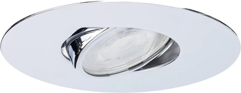 inbouwspot rond kantelbaar | zaagmaat 7-10cm | incl. GU10 fitting excl. lichtbron | GU10 de Integral LED en Gepolijst Chroom – photo produit