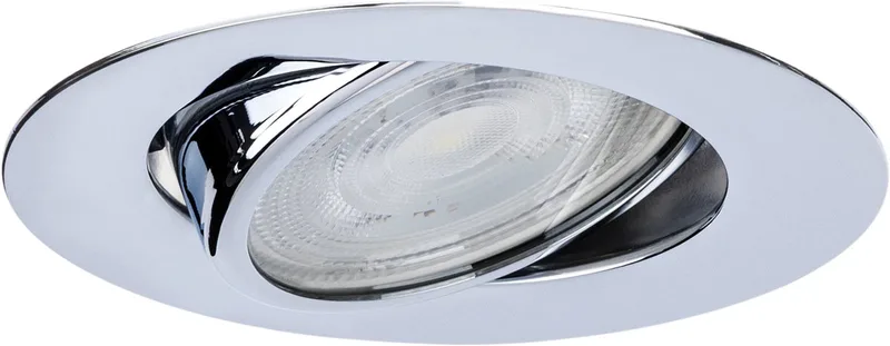 inbouwspot rond kantelbaar | zaagmaat 7cm | incl. GU10 fitting excl. lichtbron | GU10 de Integral LED en Gepolijst Chroom – photo produit