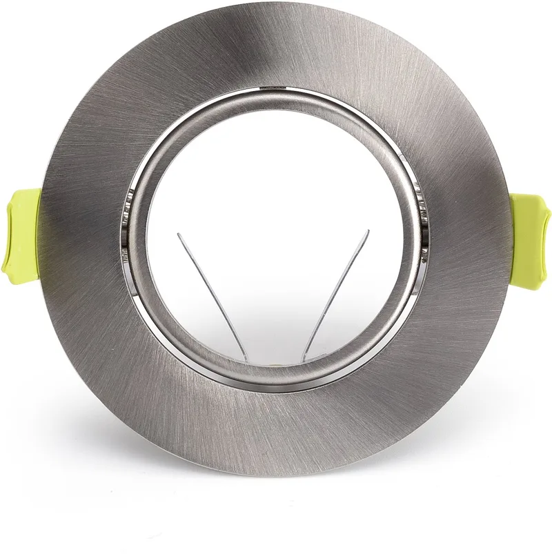 inbouwspot rond kantelbaar | zaagmaat 7cm | incl. GU10 fitting excl. lichtbron | GU10 de Integral LED en Satijn Nikkel – photo produit