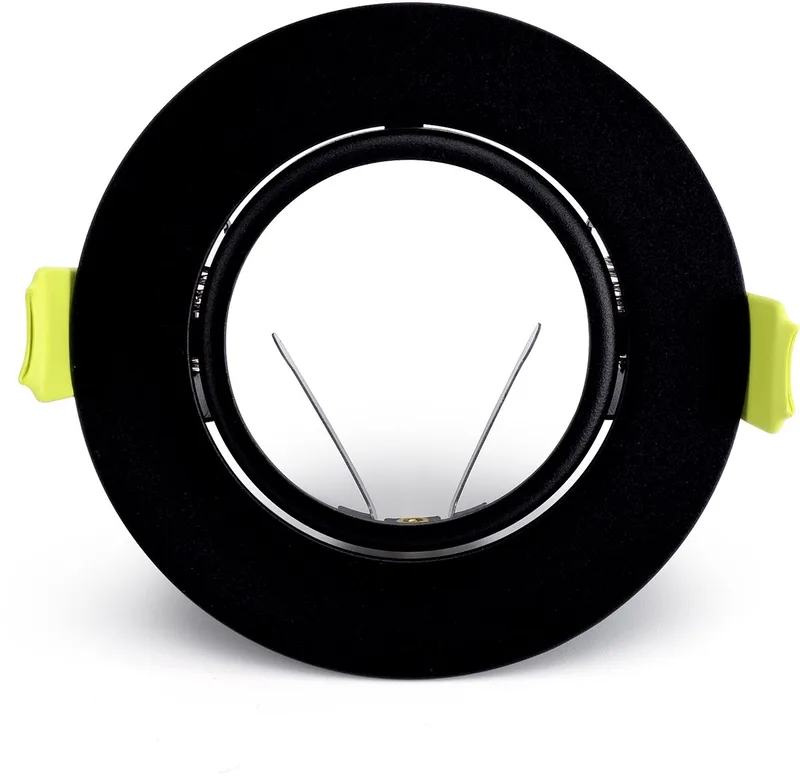 inbouwspot rond kantelbaar | zaagmaat 7cm | incl. GU10 fitting excl. lichtbron | GU10 de Integral LED en Noir – photo produit