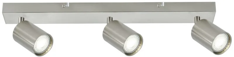 Opbouw Bar Spot Armatuur Siena - 3x GU10 (max 10 watt per spot) - IP20 by Integral LED in Satin Nickel – product photo