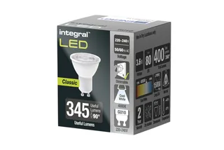 OutledTL GU10 LED spot - 4 Watt dimbaar - 1 stuk - 4000K neutraal wit de Integral LED – photo produit 2 sur 2