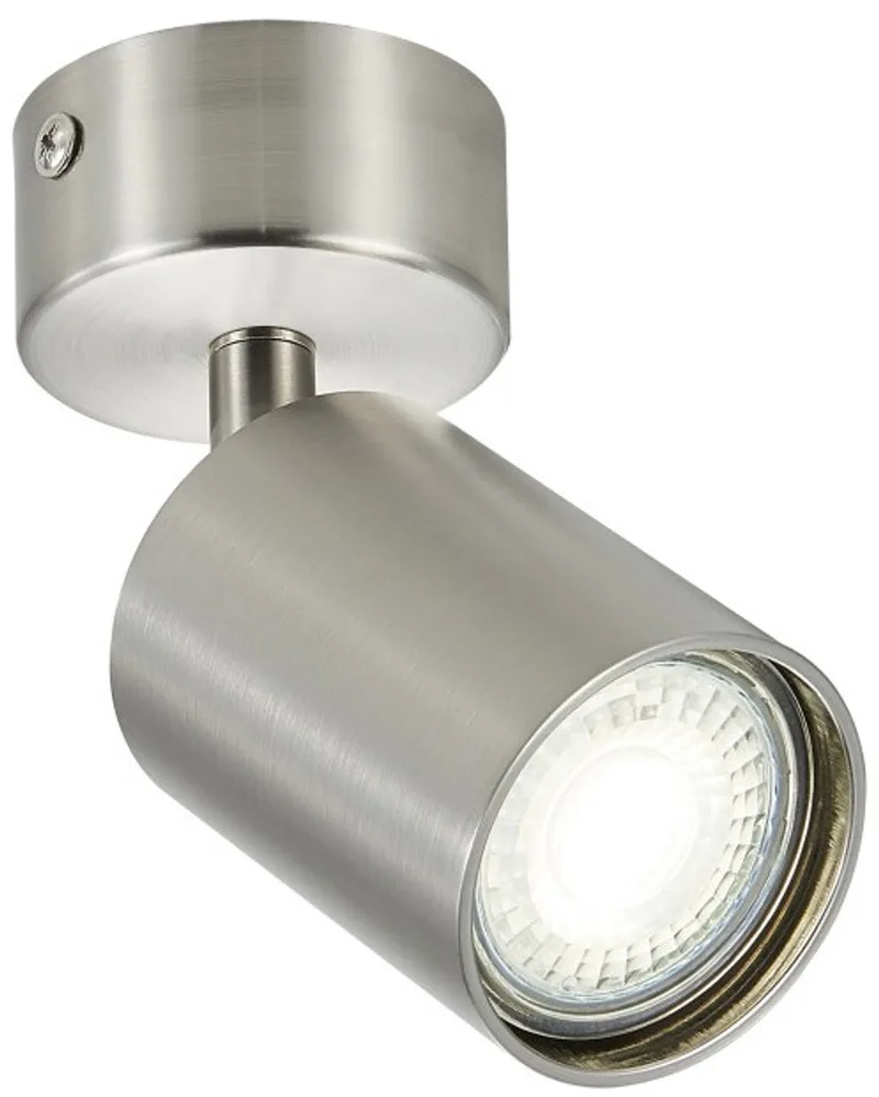 Plafondspot Siena voor 1x GU10 lamp (niet meegeleverd) | GU10 de Integral LED en Mat nikkel – photo produit