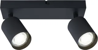 Plafondspot Siena voor 2x GU10 lamp (niet meegeleverd) | 2x GU10 von Integral LED in Mat zwart – Produktfoto 1 von 2