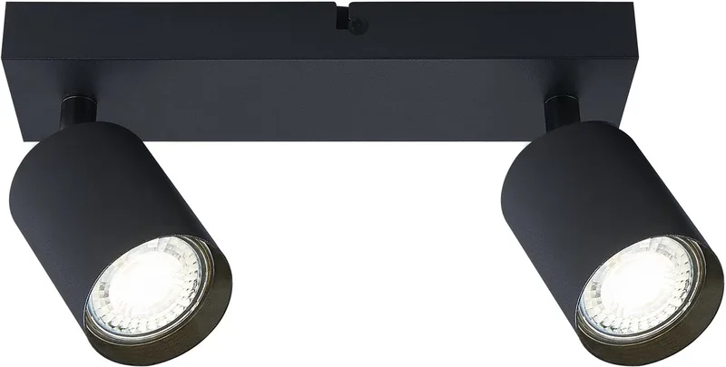Plafondspot Siena voor 2x GU10 lamp (niet meegeleverd) | 2x GU10 von Integral LED in Mat zwart – Produktfoto 1 von 2