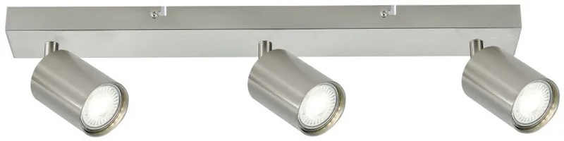 Plafondspot Siena voor 3x GU10 lamp (niet meegeleverd) | 3x GU10 van Integral LED in Mat nikkel – productfoto