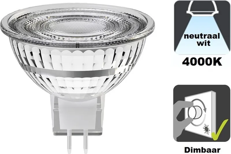 Spot - GU5.3 - 4.5W - Koel Wit - 4000K - Dimbaar van Integral LED – productfoto