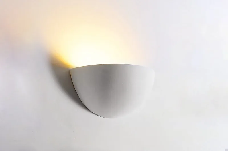wandlamp Florina decoratief overschilderbaar voor 1x lichtbron | E14 | 280x140x280 mm de Integral LED en Gips – photo produit