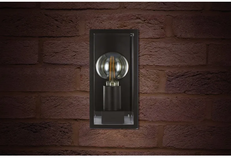 wandlamp IP44 voor 1x LED lamp (niet meegeleverd) Buitenlamp | E27 von Integral LED in Schwarz – Produktfoto