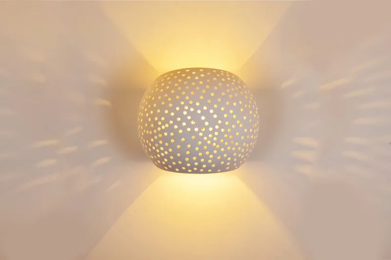wandlamp Katerini decoratief overschilderbaar voor 1x G9 lichtbron | G9 | Max 1X40W exclusief de Integral LED en Gips – photo produit