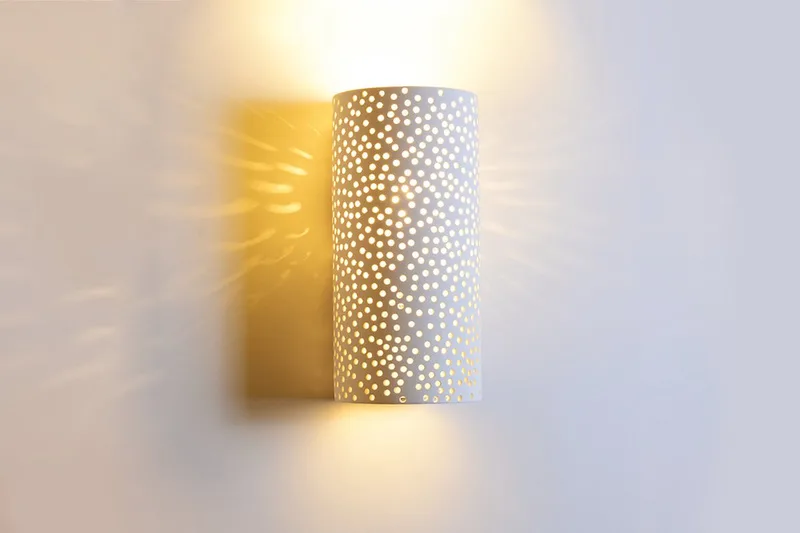 wandlamp Veria decoratief overschilderbaar voor 1x lichtbron | E14 | Max 1X40W exclusief de Integral LED en Gips – photo produit