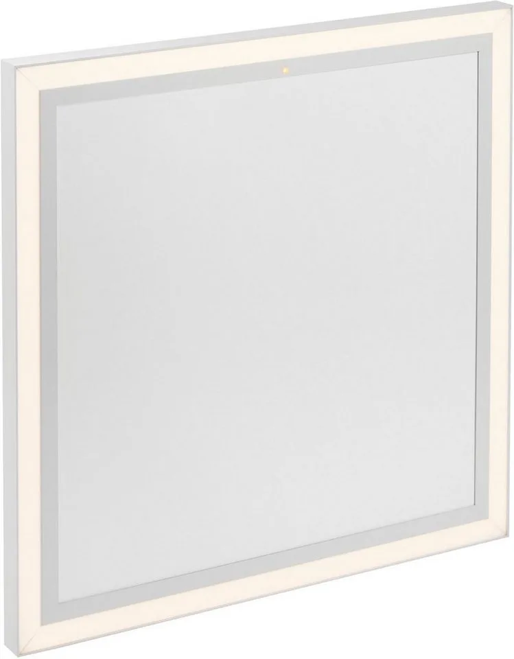 Deckenleuchte BEROA, CCT - über Fernbedienung, Memoryfunktion, dimmbar über Fernbedienung, LED fest integriert, warmweiß - kaltweiß, Deckenpanel mit IR-Heizung 450W, Funk Fernbed., Funkthermostat von Just Light in Weiß – Produktfoto