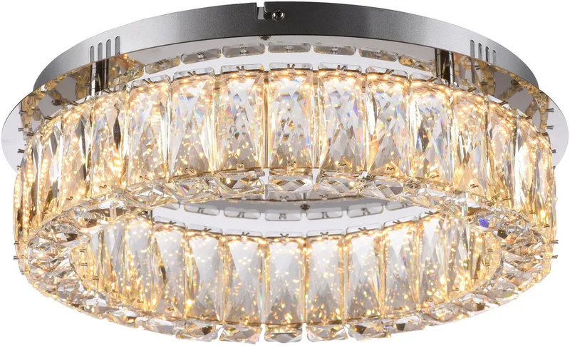 Deckenleuchte KULUNKA, Dimmfunktion, LED fest integriert, Warmweiß, LED, dimmbar, Switchmo de Just Light en Argent – photo produit