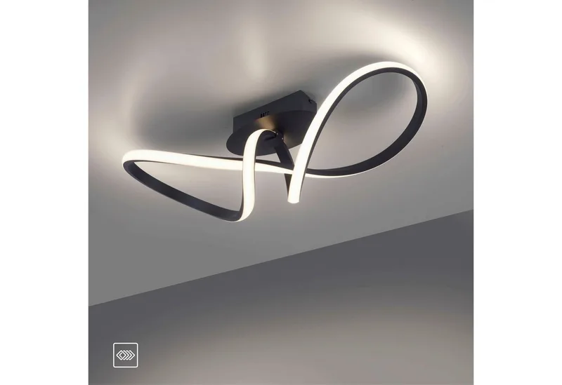 Deckenleuchte MARIA, LED fest integriert, Warmweiß, LED, dimmbar, Switchmo de Just Light en Noir – photo produit