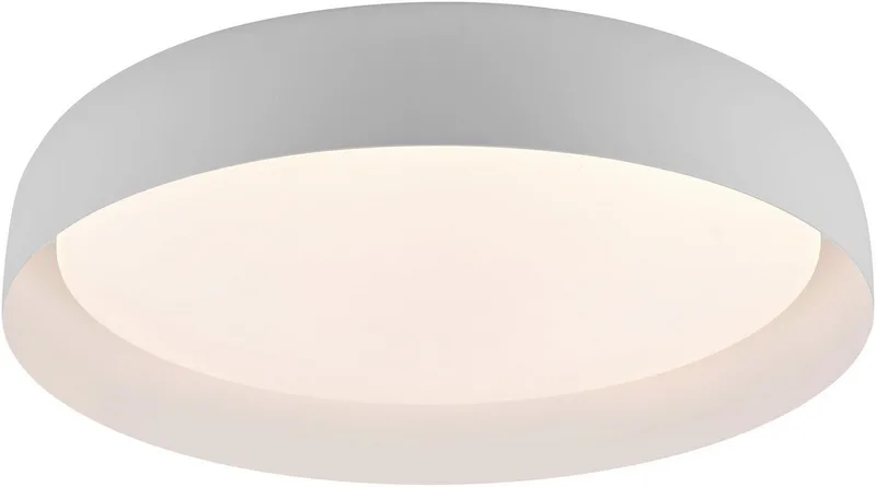 Deckenleuchte OSKO, CCT - über Fernbedienung, Dimmfunktion, Memory, nach Trennung vom Netz, dimmbar über Fernbedienung, LED fest integriert, Warmweiß, LED, Fernbedienung, Funk inkl. från Just Light i Vit – produktbild