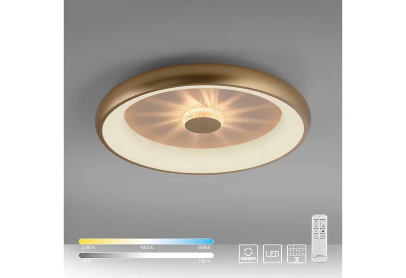 Deckenleuchte VERTIGO, LED fest integriert, warmweiß - kaltweiß de Just Light en Or – photo produit