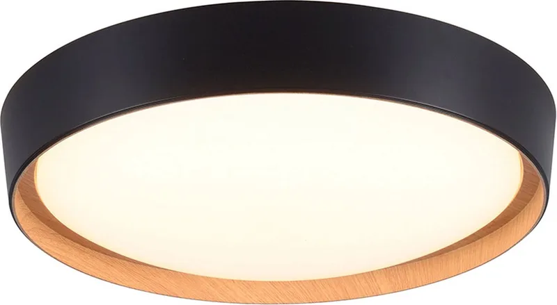 Emilia Plafondlamp LED 40cm zwart 3000k-1400lumen - Modern - Leuchten Direkt de Just Light en Cuivre, Noir – photo produit