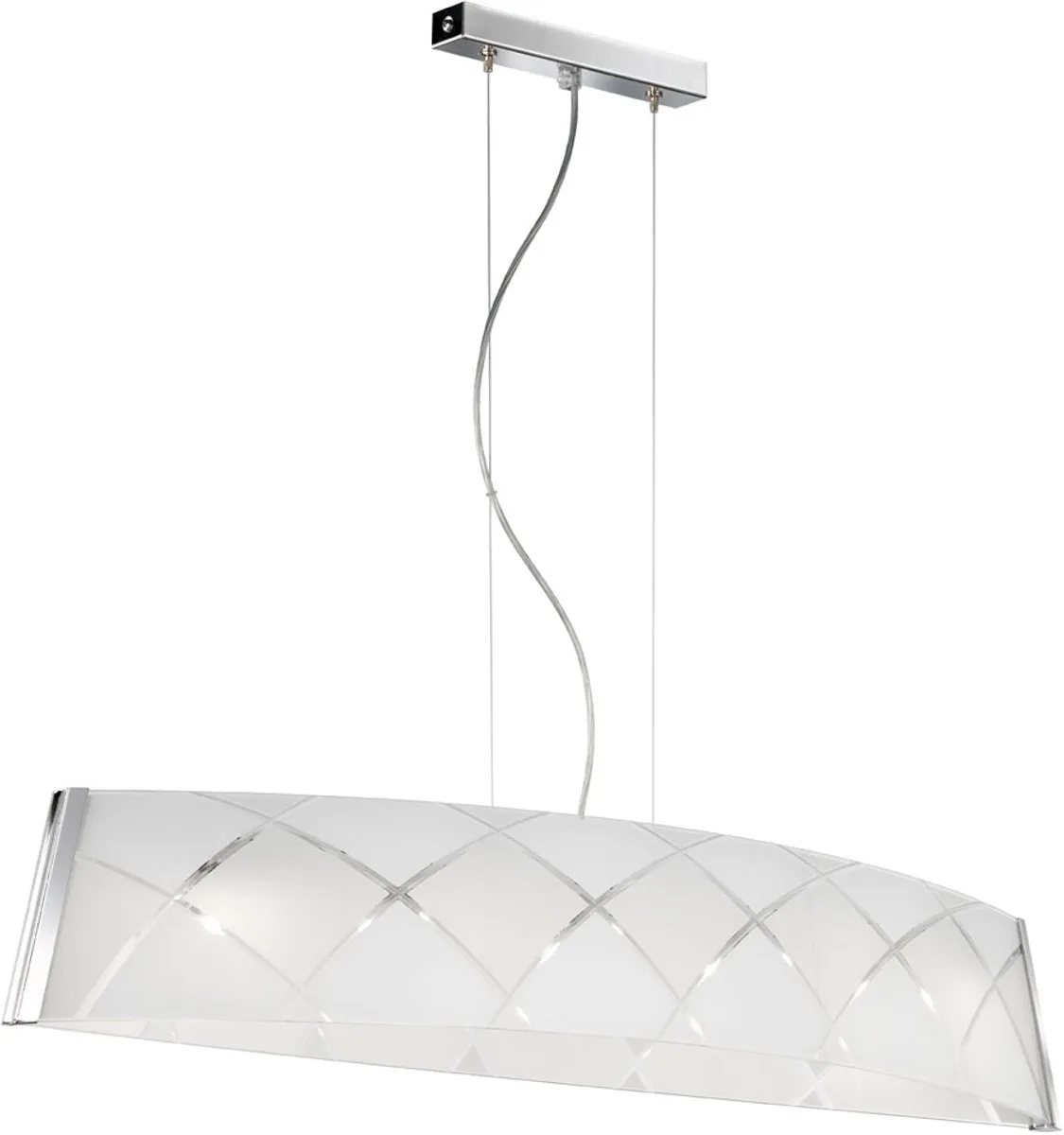 Hanglamp plafondlamp glas designlamp chroom Vivinia by Just Light in White – product photo