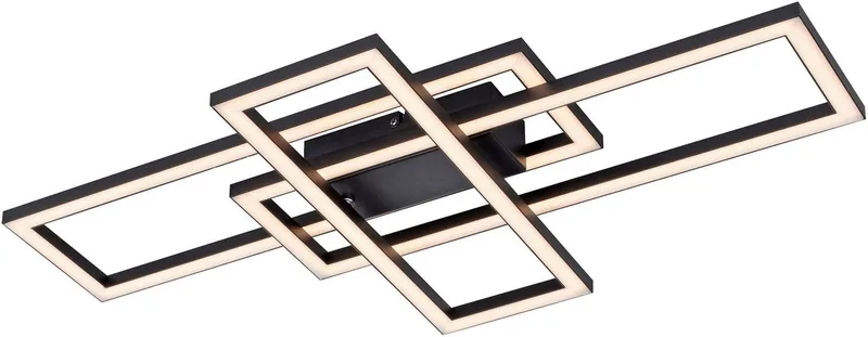 LED Deckenleuchte IVEN, LED fest integriert, Warmweiß van Just Light in Zwart – productfoto