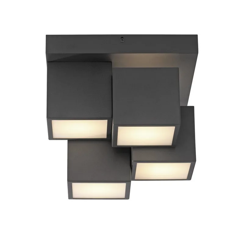 LED Deckenleuchte LED Deckenleuchte TETRIS, Lichttemperatur warmweiß, 17W, 3000, Lichteffekt durch Backlight de Just Light en Noir – photo produit
