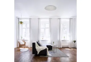 LED Deckenleuchte SPARKLE, CCT - über Fernbedienung, Dimmfunktion, Fernbedienung, Infrarot inkl., Memory, nach Trennung vom Netz, LED fest integriert, warmweiß - kaltweiß, CCT - über Fernbedienung de Just Light en Gris, Argent – photo produit 5 sur 5
