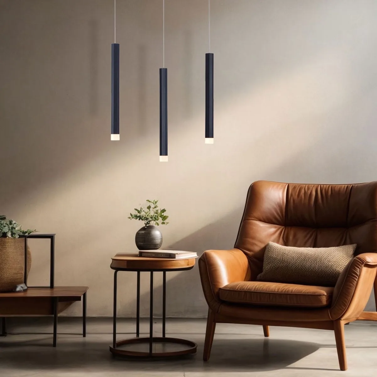 LED hanglamp Hanglamp Plafondlamp Woonkamerlamp Eetkamerlamp, metaal aluminium 18 W 1000Lm warm wit 3000K, H 120 cm de Just Light en Noir – photo produit