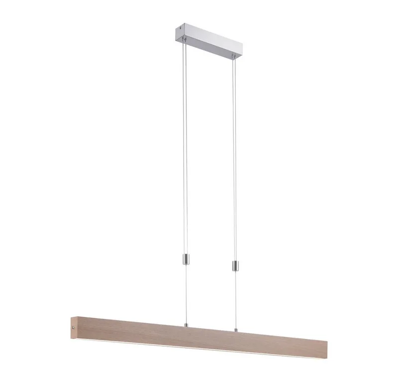 LED Pendelleuchte LED Pendelleuchte AMANDA Holz, Memoryfunktion, höhenverstellbar, 1 x LED-Board/ 30,00 Watt, stufenlos dimmbar Touchdimmer, CCT Farbwechsel by Just Light in Brown – product photo