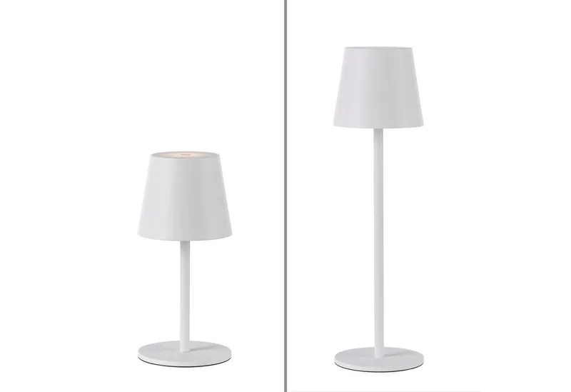 LED Tischleuchte EURIA, 2er Set, Dimmfunktion, Memory, nach Trennung vom Netz, LED fest integriert, Warmweiß, LED Akku Tischlampe de Just Light en Blanc – photo produit