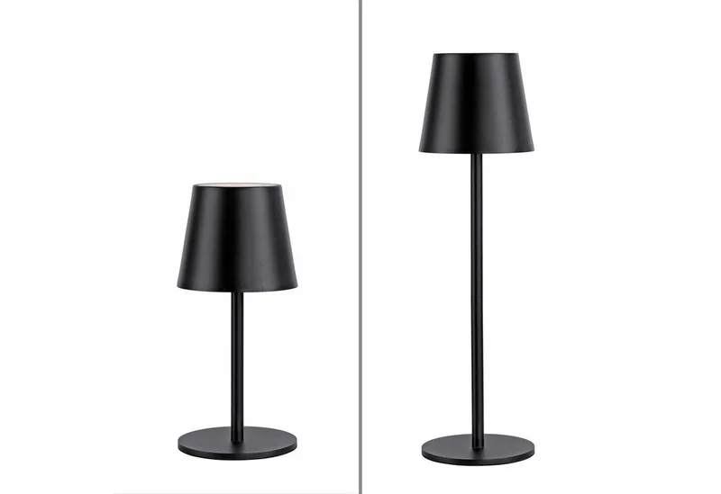 LED Tischleuchte EURIA, 2er Set, Dimmfunktion, Memory, nach Trennung vom Netz, LED fest integriert, Warmweiß, LED Akku Tischlampe van Just Light in Zwart – productfoto