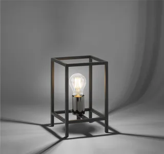 LED Tischleuchte LED Tischlampe FABIO Vintage, 1xE27/60W, Rahmen aus Eisen, inkl. Schnurschalter by Just Light in Black – product photo 4 of 4