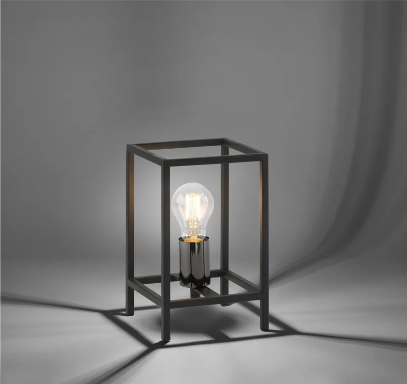 LED Tischleuchte LED Tischlampe FABIO Vintage, 1xE27/60W, Rahmen aus Eisen, inkl. Schnurschalter by Just Light in Black – product photo 4 of 4
