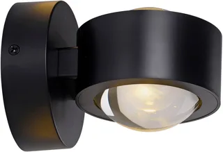 LED Wandleuchte AKKU-CHIA, Memory, nach Trennung vom Netz, LED fest integriert, Warmweiß, Akkubetrieben inkl. USB-Ladekabel, 5 Stufen Dimmung + Timerfunktion von Just Light in Schwarz – Produktfoto 3 von 5