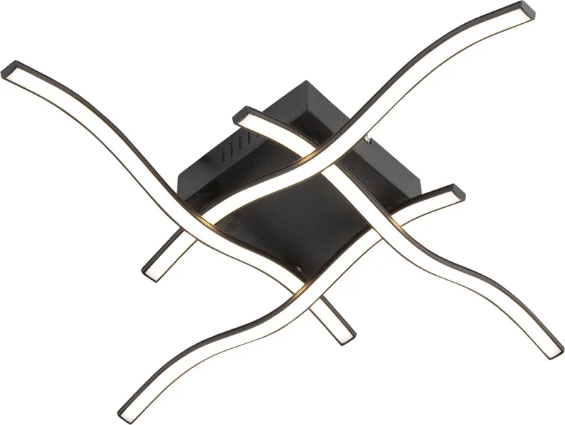 Leuchten Direct - Design LED Plafondlamp - 4 lichts - L 550 mm - Woonkamer | Slaapkamer | Keuken de Just Light en Noir – photo produit