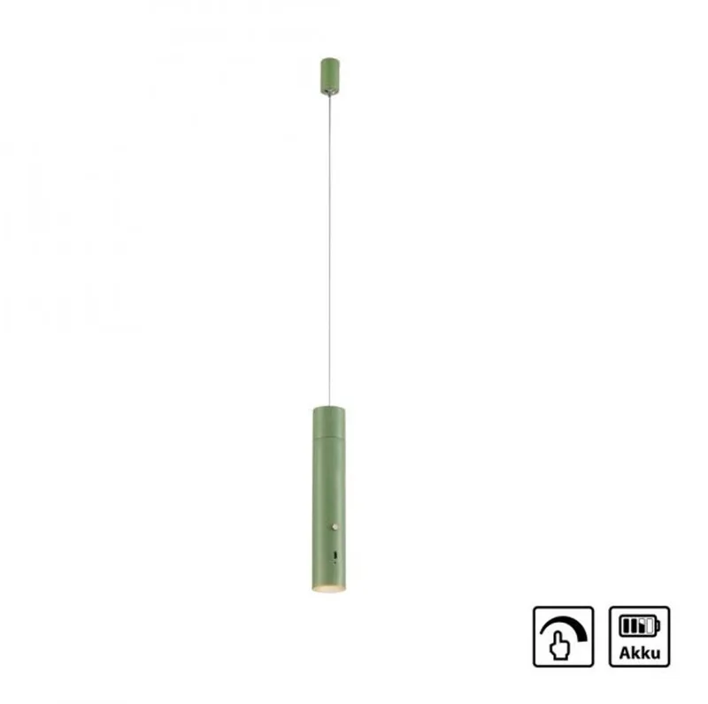 Oplaadbare Hanglamp Attach incl. Dimmer USB-C Magneet Ø 4cm de Just Light en Vert – photo produit