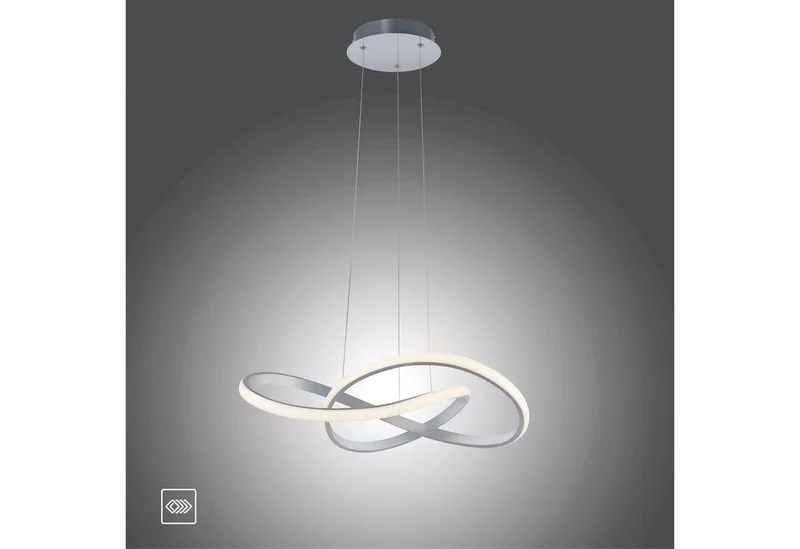 Pendelleuchte MARIA, LED fest integriert, Warmweiß, LED, dimmbar, Switchmo by Just Light in Silver – product photo