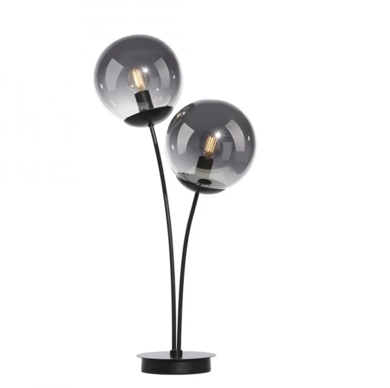 Pittsburgh Tafellamp 2 lichts met smoke glas - Modern von Just Light in Schwarz – Produktfoto