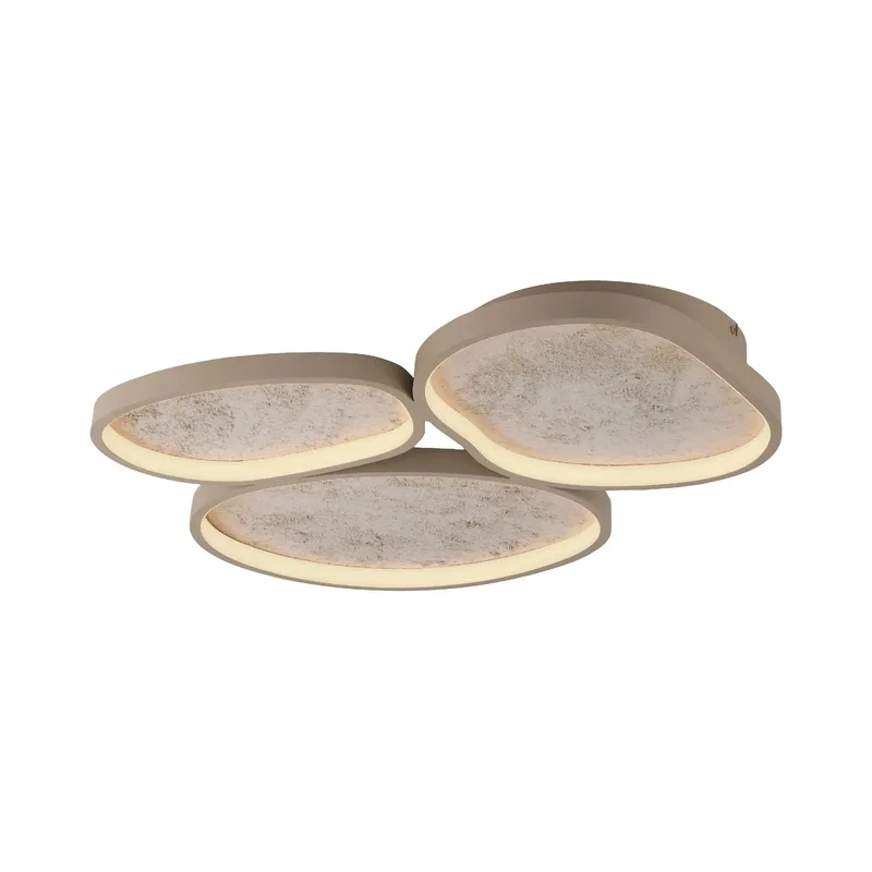 Plafondlamp Moonbraker 3 lichts L 65 cm beige de Just Light – photo produit