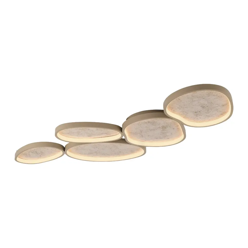 Plafondlamp Moonbraker 5 lichts L 120 cm beige de Just Light – photo produit
